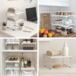 ums Kitchen Shelves Cabinet Organizer, Stackable Freezer Rack, Cupboard Box Organizer, Shelf Riser, Usable Storage Rack for Spice, Fridge Shelf Riser, (12x11 inch), Pack of 2 - Image 4