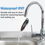 BOMATA Digital Water Thermometer for Water, Liquid, Candle and Cooking. Instant Read Food Thermometer Waterproof IPX7 with Long Probe for Cooking, Meat, BBQ! T101 (Black Color)… - Image 3