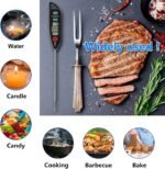 BOMATA Digital Water Thermometer for Water, Liquid, Candle and Cooking. Instant Read Food Thermometer Waterproof IPX7 with Long Probe for Cooking, Meat, BBQ! T101 (Black Color)… - Image 7