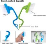 Ginsco 7 Pcs Hard Bristle Crevice Cleaning Brush Kit, Multifunctional Hand Held Gap Cleaning Tools for Small Corner Window Track Kitchen Bathroom - Image 4