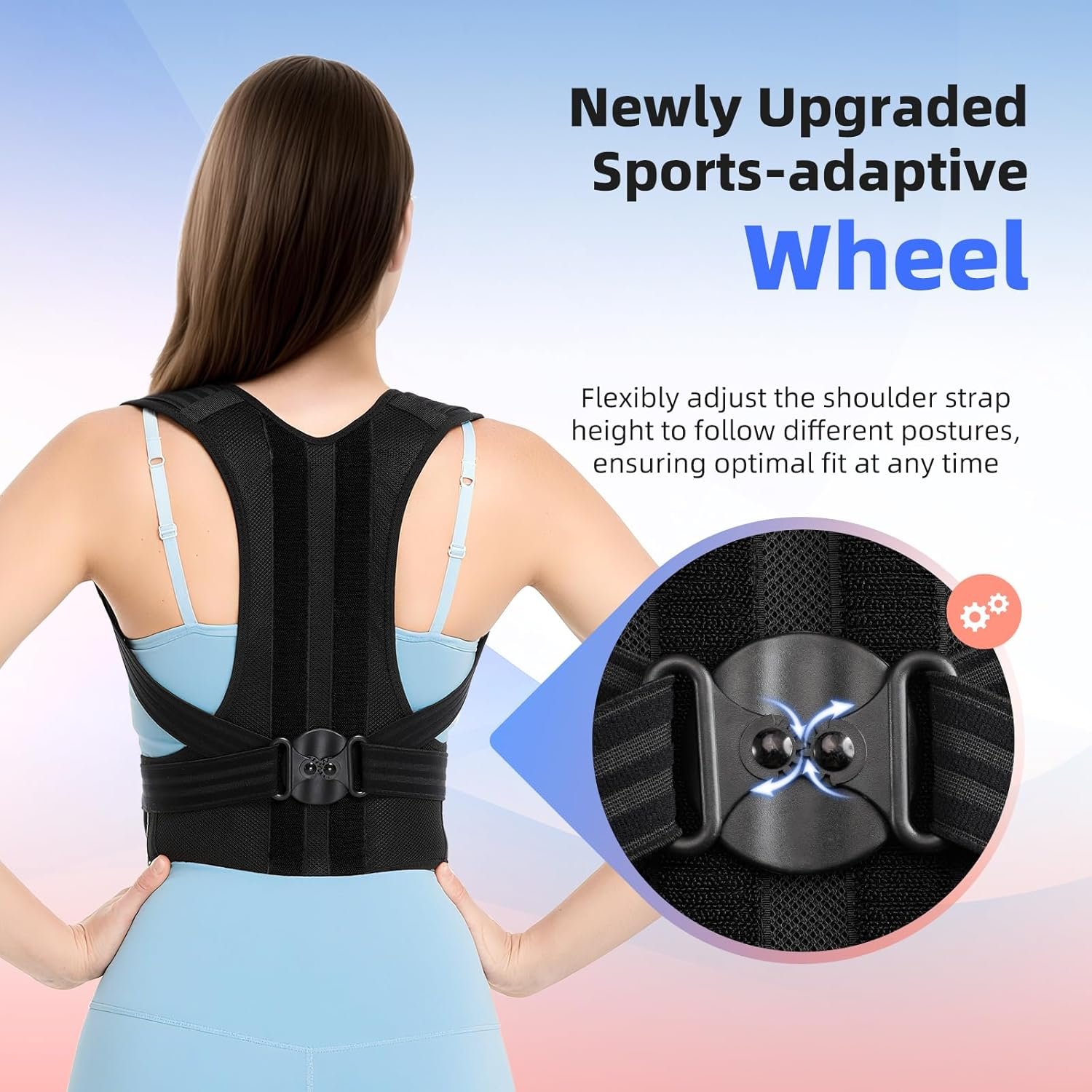 babaka Posture Corrector for Women and Men, Adjustable Full Back Support, Upper and Lower Back Pain Relief, Back Brace, Shoulder Straightener, Scoliosis, Hunchback, Thoracic, Spine Corrector (Large, Waist: 30''-39'') - Image 3