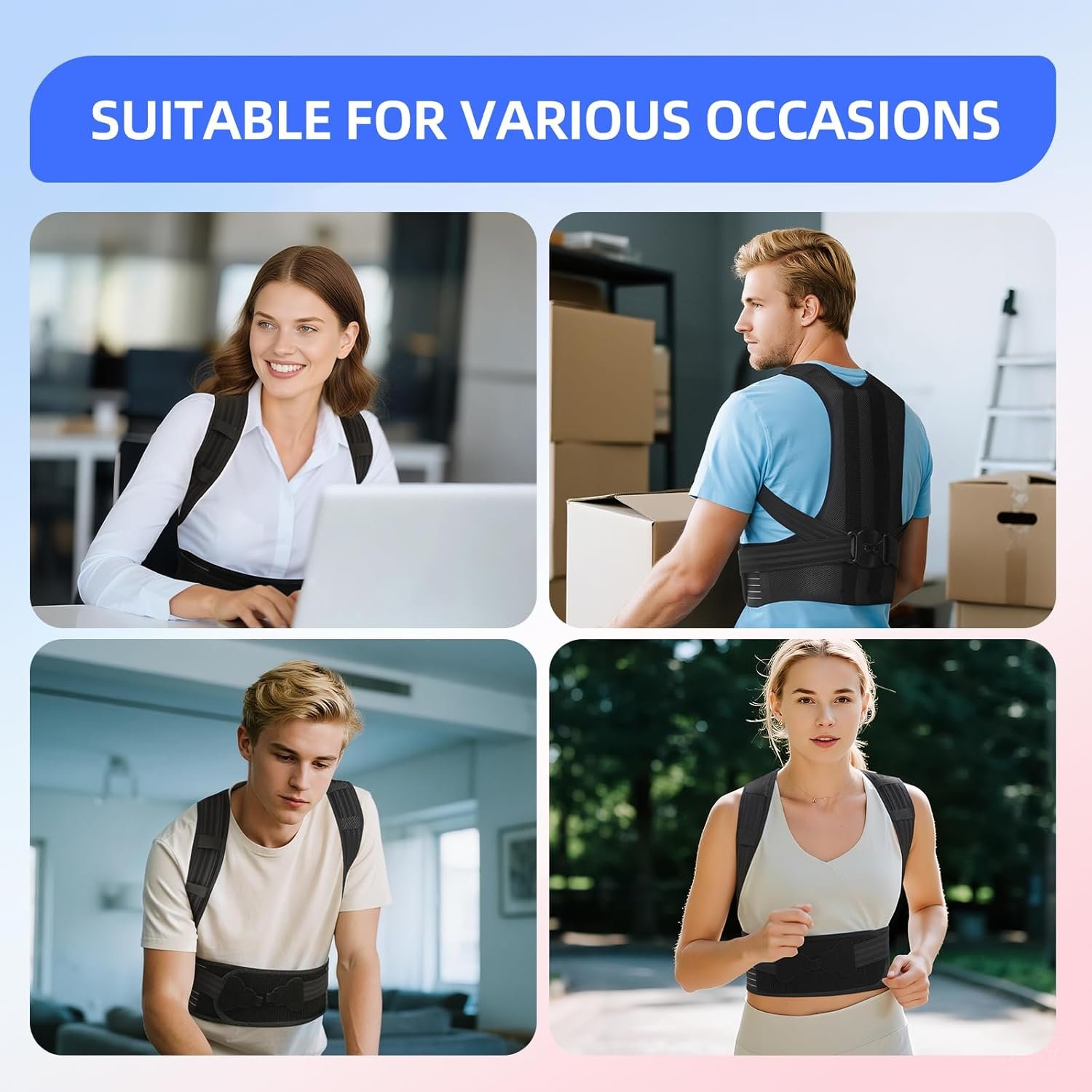 babaka Posture Corrector for Women and Men, Adjustable Full Back Support, Upper and Lower Back Pain Relief, Back Brace, Shoulder Straightener, Scoliosis, Hunchback, Thoracic, Spine Corrector (Large, Waist: 30''-39'') - Image 5