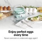Hamilton Beach 3-in-1 Electric Egg Cooker for Hard Boiled Eggs, Poacher Eggs, Omelet Maker & Vegetable Steamer, Holds 7, Mint (25504) - Image 4