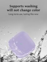 Case for Redmi Buds 3 Earbuds,Soft Silicone Shock-Absorbing Design,Includes Keychain and Anti-Loss Rope,All-Round Protection (Purple) - Image 5