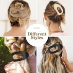 4 PCS Flat Hair Clips, Round Lay Down Claw Clips for Women Girls, French Strong Hold Hair Barrettes for Thick Thin Hair, Comfortable Curved Design - For Lying, Driving and More (Neutral Matte) - Image 7