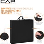 CAP Barbell All Purpose Folding Anti Tear Exercise Training Aerobic Fitness Gym & Gymnastics Balance Mat | Multiple colors - Image 4