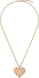 Ted Baker London Bonte Bouquet Heart Pendant Necklace for Women (Gold/Light Pink & Crystal) - Image 3
