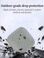 Case for Redmi Buds 3 Earbuds,Soft Silicone Shock-Absorbing Design,Includes Keychain and Anti-Loss Rope,All-Round Protection (Grey) - Image 3