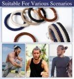 Mens Hair Ties, 10 Pack Hair Ties for Men Guys with Smooth Beads (Multicolor) - Image 8