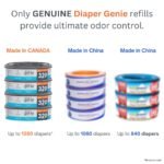 Diaper Genie Essentials Round Refill Pack of 4 | Holds Up to 1280 Newborn Diapers | Features Unscented Continuous Film | Compatible with Diaper Genie Complete and Expressions Pails - Image 3
