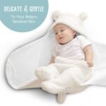Baby Swaddle Blanket | Ultra-Soft Plush Essential for Infants 0-6 Months | Receiving Swaddling Wrap White | Ideal for Baby Boy Accessories and Newborn Registry | Perfect Baby Girl Shower Gift - Image 4