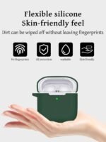 Case for Redmi Buds 3 Earbuds,Soft Silicone Shock-Absorbing Design,Includes Keychain and Anti-Loss Rope,All-Round Protection (Green) - Image 4