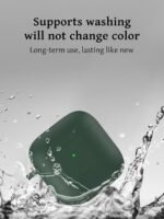 Case for Redmi Buds 3 Earbuds,Soft Silicone Shock-Absorbing Design,Includes Keychain and Anti-Loss Rope,All-Round Protection (Green) - Image 5