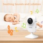 ebemate Video Baby Monitor Camera,2-Way Talk Audio Cam Monitor with Lullabies Baby Monitoring with 2.8" LCD Screen-EB29 - Image 6