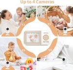 ebemate Video Baby Monitor Camera,2-Way Talk Audio Cam Monitor with Lullabies Baby Monitoring with 2.8" LCD Screen-EB29 - Image 9