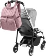 Skip Hop Diaper Bag Backpack: Forma, Multi-Function Baby Travel Bag with Changing Pad & Stroller Attachment, Mauve Mist - Image 3