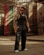 BOOMLEMON Mens Graphic Print Joggers Baggy Casual Workout Pants Bandana Punk Streetwear Sweatpants with Pockets - Image 5