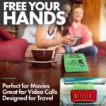 Airplane Phone Holder, Flexible Cell Phone Holder, Folding Cellphone Stand for Desk, Bed, Office, Treadmill - Airplane Gadgets for Long Travel Accessories - Plane Essentials (Green) - Image 4