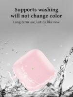 Case for Redmi Buds 3 Earbuds,Soft Silicone Shock-Absorbing Design,Includes Keychain and Anti-Loss Rope,All-Round Protection (Pink) - Image 5