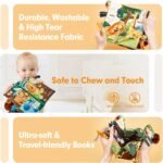 hahaland Baby Books 0-6 Months,Infant Tummy Time Toy Sensory Toys 6 to 12 Months Touch Feel Book Travel Toy Gifts for Boy Girl 0-3 Month Baby Shower Valentine Birthday Easter Basket Stuffers (Single) - Image 4