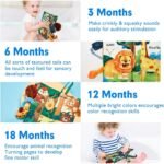 hahaland Baby Books 0-6 Months,Infant Tummy Time Toy Sensory Toys 6 to 12 Months Touch Feel Book Travel Toy Gifts for Boy Girl 0-3 Month Baby Shower Valentine Birthday Easter Basket Stuffers (Single) - Image 5