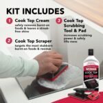 Weiman Glass Cooktop & Stove Top Cleaner Kit, Removes Grease & Burnt-On Food, Safe for Gas, Induction, Electric Cooktops & Air Fryers, Streak-Free Shine, Includes Stove Scraper & Scrubbing Pad, 10 oz - Image 3
