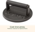 Cuisinart 6.5" Cast Iron Smashed Burger Press, Round Flat Edge Grill Press for Crispy Smash Burgers, Burger Tool for Grill and Griddle Accessories, for BBQs and Tailgates - Image 4