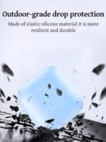 Case for Redmi Buds 3 Earbuds,Soft Silicone Shock-Absorbing Design,Includes Keychain and Anti-Loss Rope,All-Round Protection (Sky Blue) - Image 3