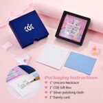 CDE Christmas Gift for women Cute Unicorn Birthstone Necklace for Girls Daughter 925 Sterling Silver Opal Heart Pendant Graduation Birthday Christmas Jewelry Gift for Teenage Girls Niece - Image 7