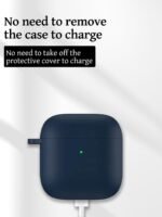 Case for Redmi Buds 3 Earbuds,Soft Silicone Shock-Absorbing Design,Includes Keychain and Anti-Loss Rope,All-Round Protection (Blue) - Image 6