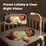 NETVUE Peekababy Baby Camera with Wireless Audio, Adjustable Crib Mount Monitor, Works via 2.4GHz Wi-Fi for Wide Coverage & Stable Connection, Smart App, Two-Way Talk, No Screen (White) - Image 6