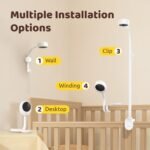 NETVUE Peekababy Baby Camera with Wireless Audio, Adjustable Crib Mount Monitor, Works via 2.4GHz Wi-Fi for Wide Coverage & Stable Connection, Smart App, Two-Way Talk, No Screen (White) - Image 7