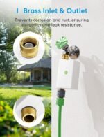 meross WiFi Water Hose Timer with WiFi Hub, Smart Sprinkler Valve with Brass Inlet & Outet, Work with Apple Homekit, Alexa & Google Assistant, Watering Timer for Lawn, Garden, Yard and Pool - Image 3