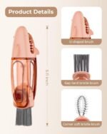 3 in 1 Multifunctional Cup Lid Cleaning Brush, Cup Crevice Cleaning Tools for Tight Spaces, Portable Cup Lid Cleaner Brush for Home, Keyboard, Cup, Pacifier, and Blender (3, Multicolored) - Image 3