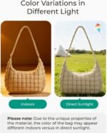 BAGSMART Crossbody Hobo Bag for Women with Adjustable Strap, Quilted Puffy Purses for Women Fluffy Compact Shoulder Handbag - Image 5
