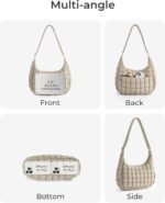 BAGSMART Crossbody Hobo Bag for Women with Adjustable Strap, Quilted Puffy Purses for Women Fluffy Compact Shoulder Handbag - Image 7