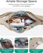 BAGSMART Crossbody Hobo Bag for Women with Adjustable Strap, Quilted Puffy Purses for Women Fluffy Compact Shoulder Handbag - Image 8