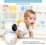 Baby Monitor with Camera and Audio, 4.3'' Video Baby Monitor with 1000ft Long Range and 30-Hour Battery, No WiFi,Night Vision, ECO Mode, 2-Way Talk - Image 4