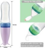 PandaEar 2 Pack Baby Food Spoon Dispenser + 2 Silicone Baby Spoons| Baby Spoon Bottle Feeder| 4 oz Squeeze Spoon Feeder for Baby Food| Travel Friendly Kids Toddlers Boys Girl - Image 3