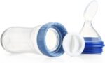 PandaEar 2 Pack Baby Food Spoon Dispenser + 2 Silicone Baby Spoons| Baby Spoon Bottle Feeder| 4 oz Squeeze Spoon Feeder for Baby Food| Travel Friendly Kids Toddlers Boys Girl - Image 4