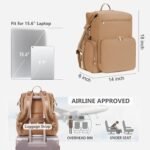 CEI-CEI Neoprene Diaper bag Backpack Waterproof Baby Changing Bags for Mom and Dad with Changing Pad Large Travel Maternity Tote with Insulated Pockets and Organised Compartments (Oat) - Image 6