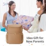 CEI-CEI Neoprene Diaper bag Backpack Waterproof Baby Changing Bags for Mom and Dad with Changing Pad Large Travel Maternity Tote with Insulated Pockets and Organised Compartments (Oat) - Image 7