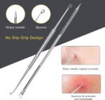 Pimple Popper Tool Kit - Boxoyx 10 Pcs Blackhead Remover Comedone Extractor Kit with Metal Case for Quick and Easy Removal of Pimples, Blackheads, Zit Removing, Forehead,Facial and Nose(Silver) - Image 6