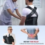 Back Brace Posture Corrector for Women and Men with Spine Vertical Alignment System, Lower Back Pain Relief, Back Straighter Instant Posture Corrector - Scoliosis - Image 4