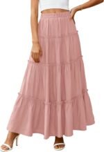 PRETTYGARDEN Boho Maxi Skirts for Women Trendy Summer 2026 Spring Long Flowy A Line Tiered Skirt Beach Vacation Clothes Dress - Image 3