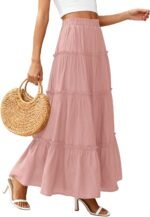 PRETTYGARDEN Boho Maxi Skirts for Women Trendy Summer 2026 Spring Long Flowy A Line Tiered Skirt Beach Vacation Clothes Dress - Image 4