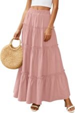 PRETTYGARDEN Boho Maxi Skirts for Women Trendy Summer 2026 Spring Long Flowy A Line Tiered Skirt Beach Vacation Clothes Dress - Image 5