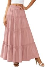 PRETTYGARDEN Boho Maxi Skirts for Women Trendy Summer 2026 Spring Long Flowy A Line Tiered Skirt Beach Vacation Clothes Dress - Image 6