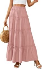 PRETTYGARDEN Boho Maxi Skirts for Women Trendy Summer 2026 Spring Long Flowy A Line Tiered Skirt Beach Vacation Clothes Dress - Image 7