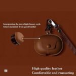 Headphones Cases for Redmi Buds 3,Earphone Protective Cover,Scratch-Proof,Shock-Proof Business PU Leather Cases Covers (Headphones not Included) - Image 6